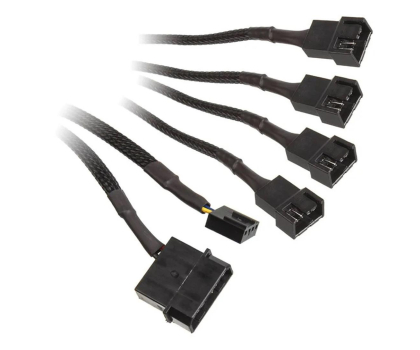 Adapter do wentylatora EKWB Y-złącze dla 4x 4-pinowych wentylatorów PWM - 80 cm